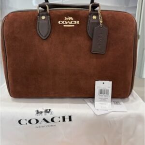 Coach Suede Brown Men's Briefcase